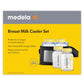 Medela Breast Milk Storage Cooler Bag with Contoured Ice Pack, 4 Bottles and Lids, Convenient Breastmilk Transport