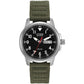 Citizen Men's Eco-Drive Weekender Garrison Field Watch in Stainless Steel with Olive Nylon Strap, Black Dial (Model: BM8180-03E)