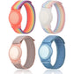 Kids Wristband Compatible with Apple AirTag, Protective Case for Air Tag GPS Tracker Holder with Nylon Bracelet, Adjustable Anti Lost Watch Band for Toddler Child Elder(Rainbow B)