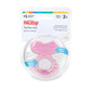 Nuby Silicone Teethe-EEZ Teether with Bristles, Includes Hygienic Case, Pink