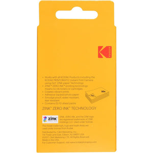 Kodak 2ʺ x 3ʺ Premium ZINK Photo Paper 50-Pack Compatible with Kodak PRINTOMATIC (NOT with Kodak Mini Shot, Mini2)