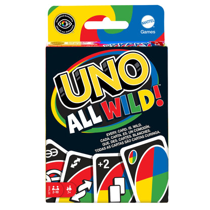 Buy now Mattel Games UNO All Wild Card Game with 112 Cards, Gift for Kid, Family & Adult Game Night for Players 7 Years & Older at indiglob india