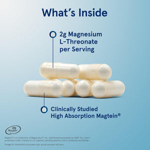 Jarrow Formulas MagMind - 90 Capsules - Includes Magnesium L-Threonate (Magtein) - Supports Brain Health & Function - 30 Servings