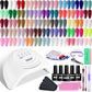 Buy now JODSONE 36 PCS Gel Nail Polish Set-32 Colors Gel Polish Kit Base Coat Glossy Matte and Glitter Top Coat Nail Polish Set Green Blue Red Pink Collection Gifts for Women at indiglob india
