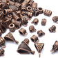 BronaGrand 100g (About 120-170pcs) Mixed Antique Copper Bail Beads,Spacer Bead,Bail Tube Beads,Bracelet Charms,Necklace Pendants for Jewelry and Craft Making