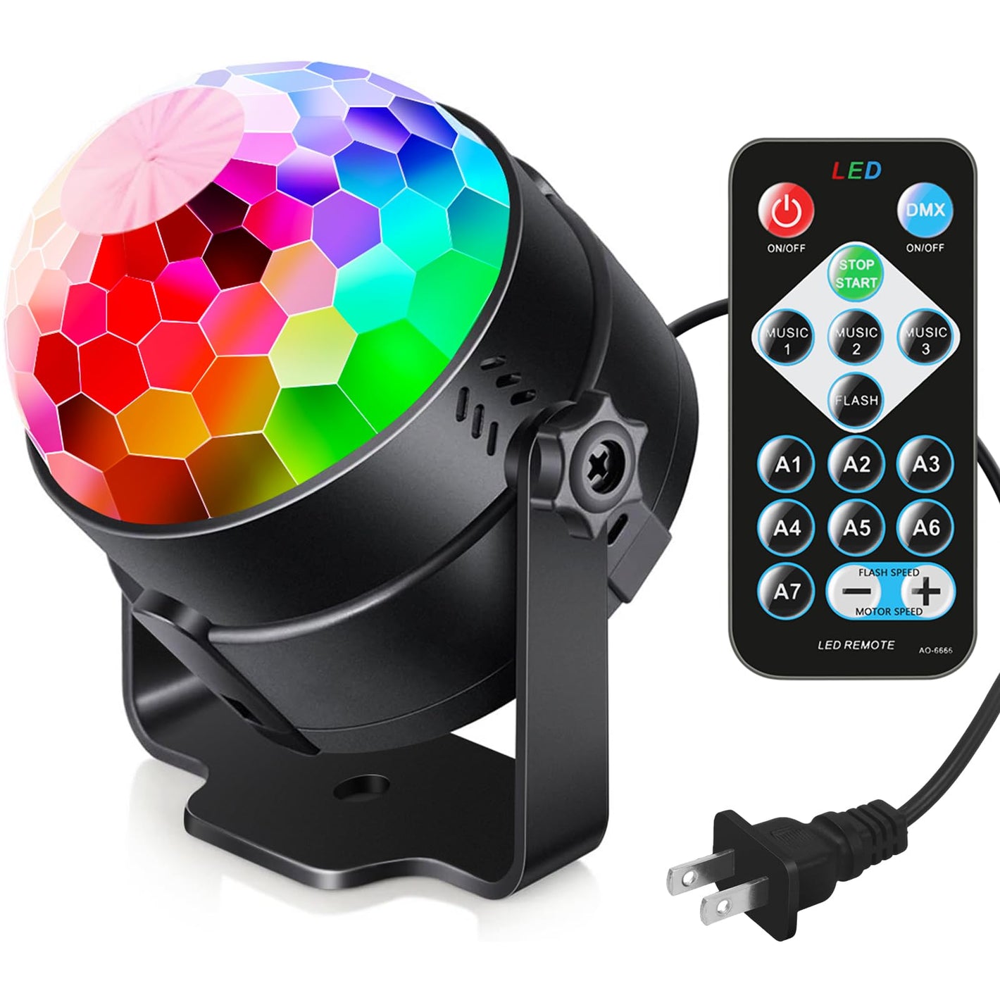 Buy now Luditek Sound Activated Party Lights with Remote DJ Lighting, Disco Ball Strobe Stage Light for Home Room Dance Parties Birthday Karaoke Stocking Stuffers New Years Eve Halloween Christmas Decorations at indiglob india