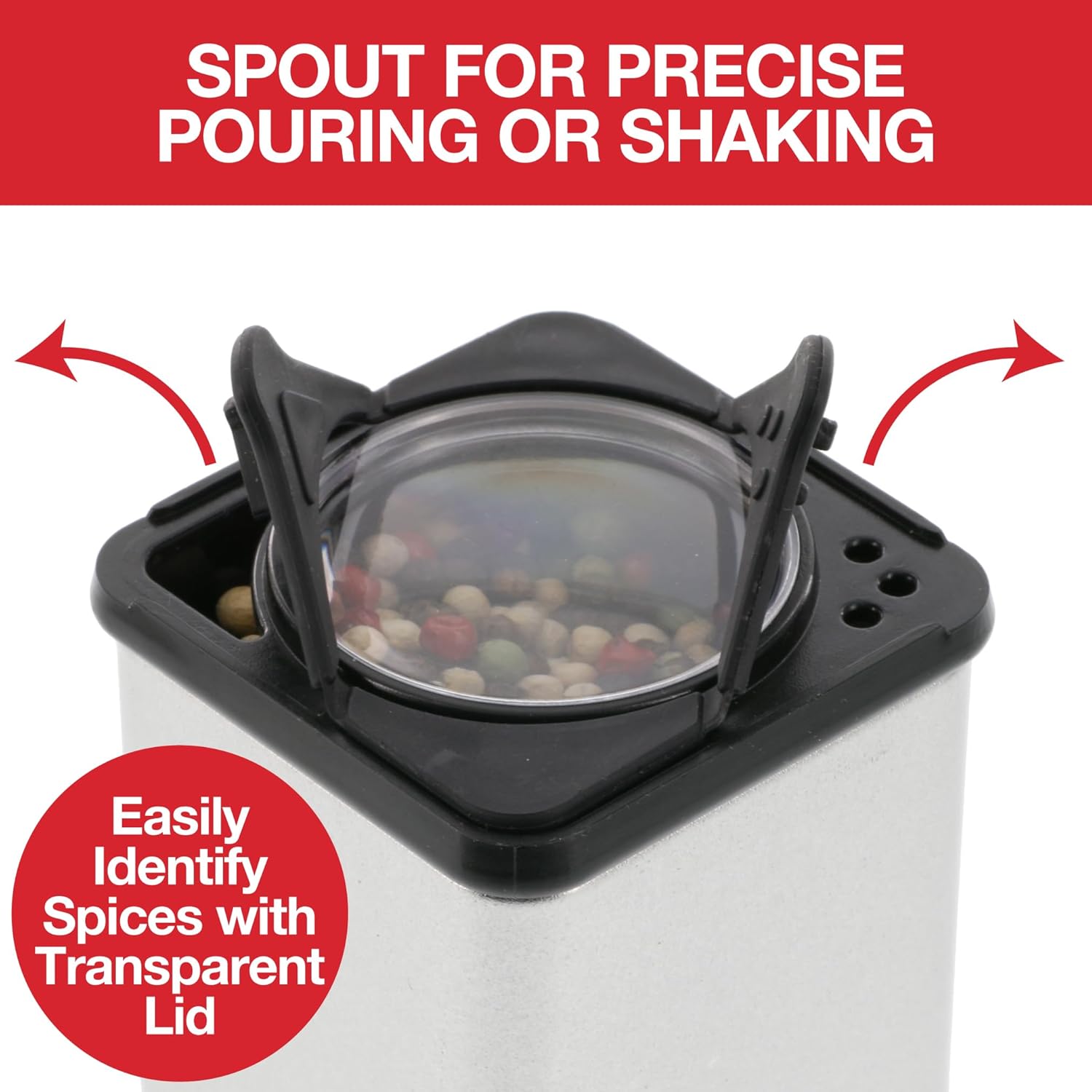 Buy now Set of 3 Magnetic Spice Jars, Shake or Pour Containers Attach to Most Refrigerator Doors & Appliances, Seasoning Dispensers- Easy To Open Window Top Shaker Lids- Kitchen Essential at indiglob india