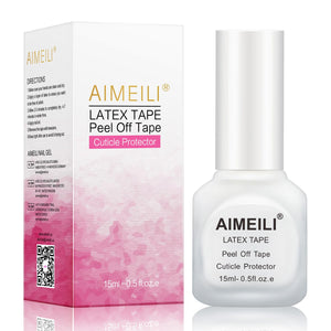 AIMEILI Latex Tape Skin Protector for Nail Art 15ml, Peel off Cuticle Guard for Stamping Nail Polish Barrier Manicure Cuticle for Women
