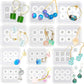 Beads Resin Molds with Hole for Gemstone Cabochon Jewelry Casting 14-Count