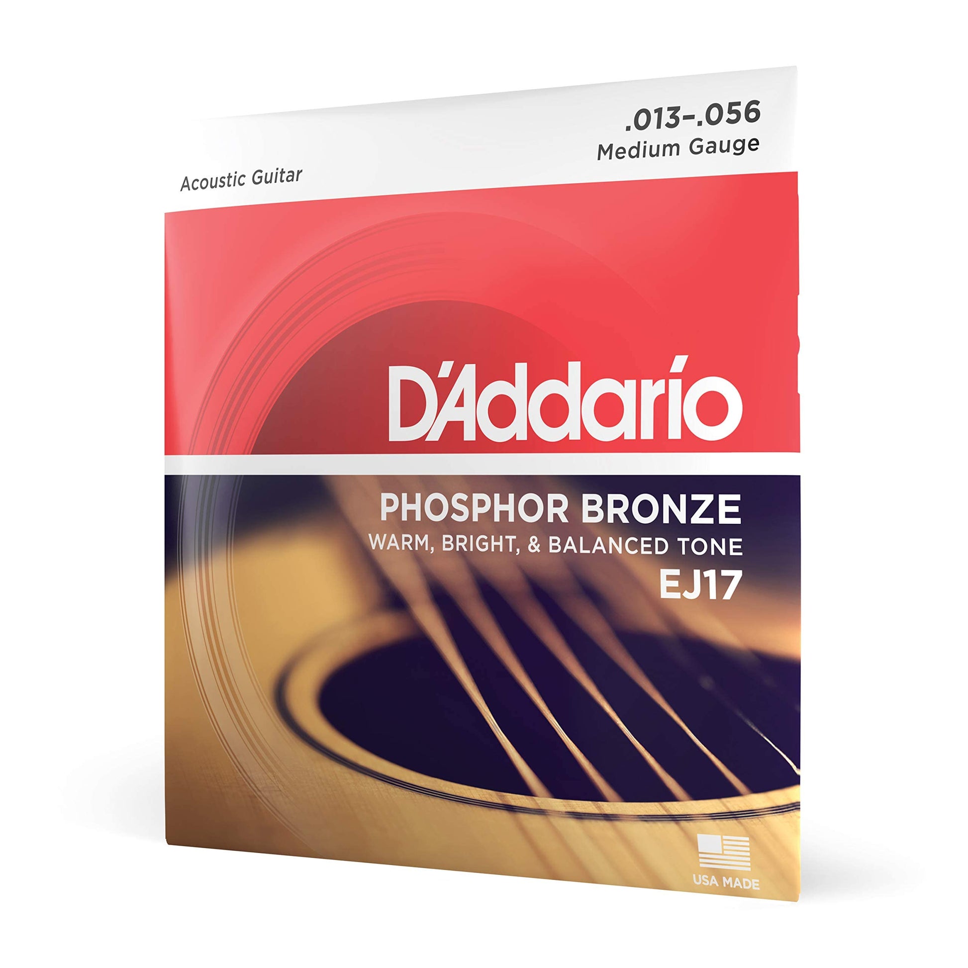 Buy now D'Addario Acoustic Guitar Strings, Phosphor Bronze, EJ42, Resophonic Medium Gauge 16-56, 6-String Set, Pack of 1 at indiglob india