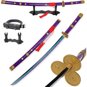 Buy now Forgemith Bamboo Anime Cosplay Swords：Roronoa Zoro/Kitetsu/Yama Enma/Trafalgar Law/Kozuki Oden/Edward Newgate,About 40.75/59 Inches,Anime Original Texture,for Role-Playing,Stage Performance and Gift at indiglob india