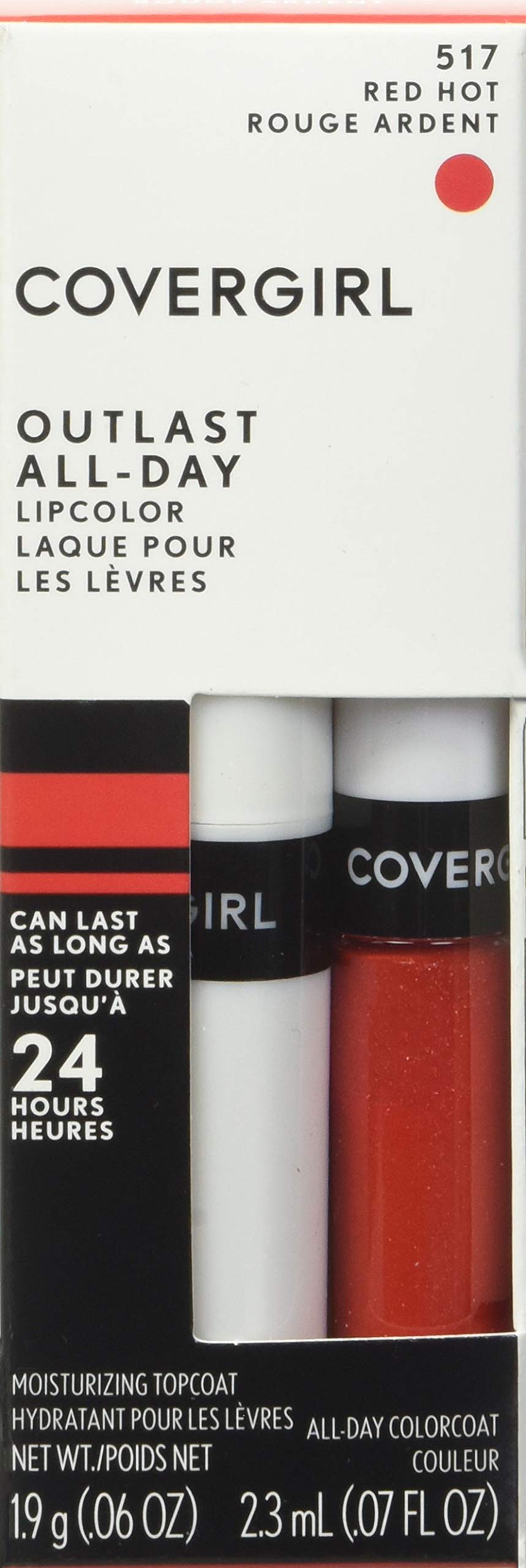 Buy now COVERGIRL Outlast All-Day Lip Color With Topcoat, Red Hot at indiglob india