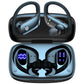 Buy now bmani Ear Buds Wireless Earbuds Bluetooth Headphones with 80H Playtime LED Display Case, Over-Ear Hook with Mic, Stereo Sound, Easy Button Controls, Sports Earphones for Running Workout Gym Black at indiglob india