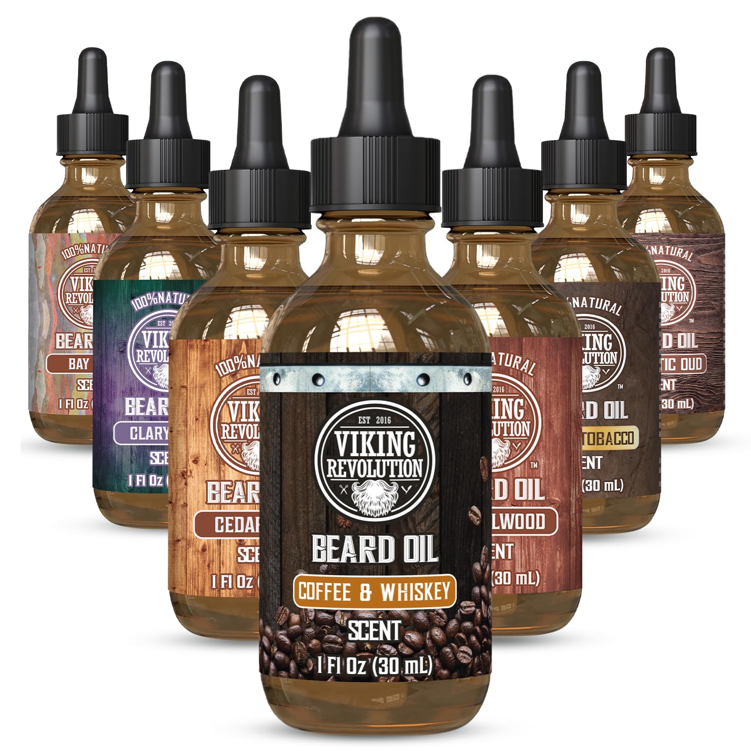 Buy now Viking Revolution Beard Oil with Clary Sage for Men - Natural Blend with Argan and Jojoba Oils for Softening, Strengthening, and Moisturizing Coffee Whiskey 1 Fl Oz (Pack of 1) at indiglob india