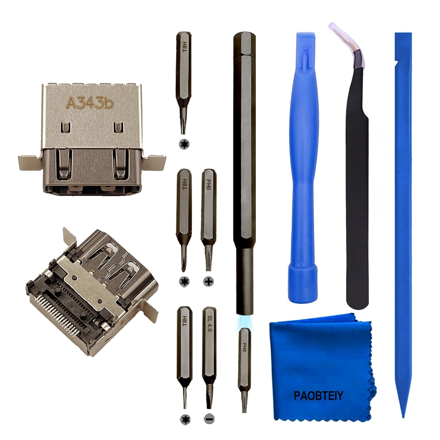 Buy now PAOBTEIY 2pcs HDMI Port Replacement for Playstation 4 With 10-in-1 Kits, HDMI Display Socket Connector Jack for Sony PS4. Xbox Series X at indiglob india