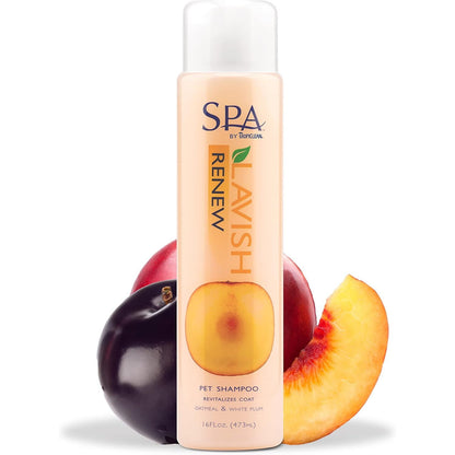 TropiClean SPA Lavish Dog Shampoo | Sporty Scented For Him Deodorizing Dog Shampoo | Naturally Derived Salon Grade Ingredients | Made in the USA | 16oz