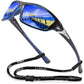 Buy now FAGUMA Sports Polarized Sunglasses For Men Cycling Driving Fishing UV400 Protection Black Mazarine Frame Mazarine Mirrored Lens at indiglob india