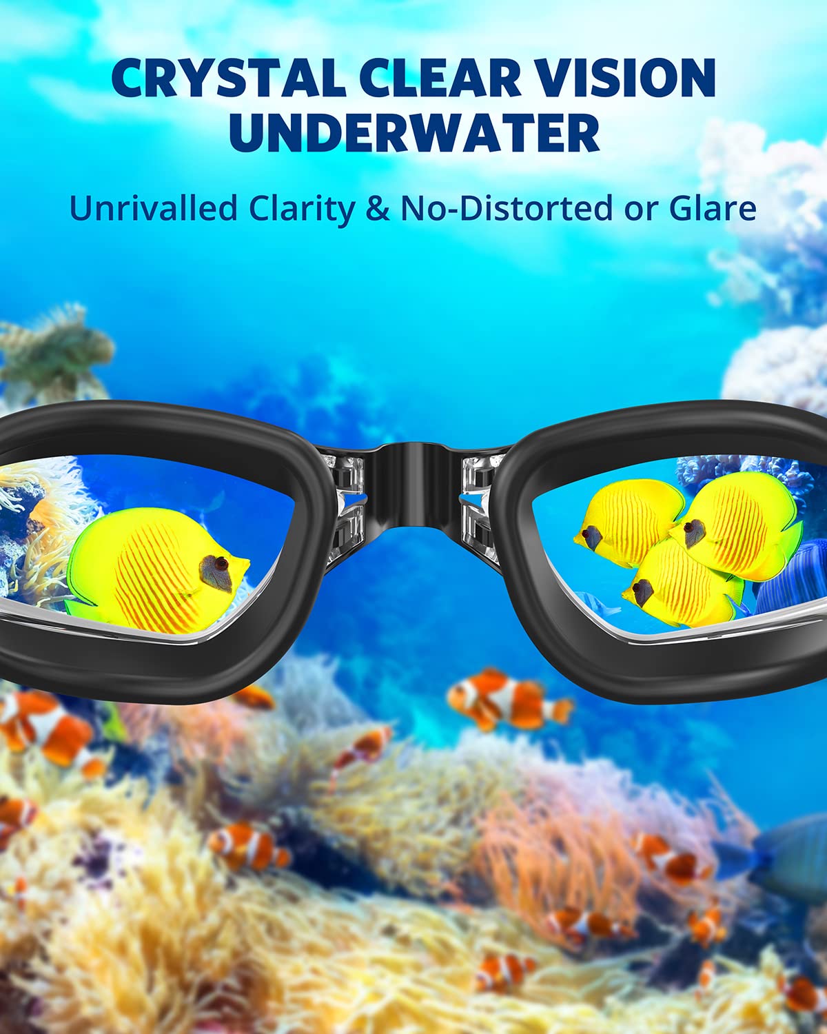 Buy now Aegend Swim Goggles, 2 Pack Swimming Goggles No Leaking Adult Men Women Youth at indiglob india