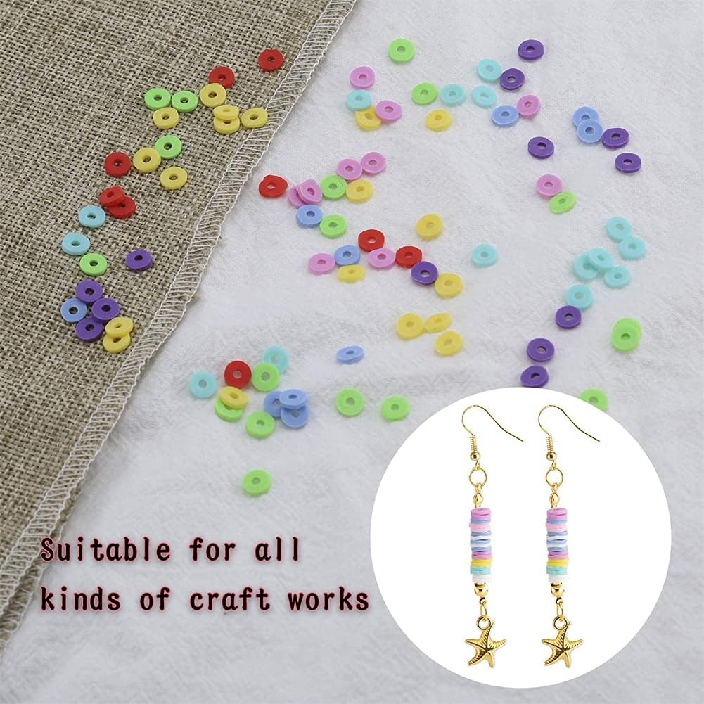 Buy now PANO Preppy 6480 PCS Flat Clay Heishi Disc Beads for Jewelry Making, Rainbow Rubber Beads for DIY Craft Bracelets/Necklace/Pendant, 18 Colors, 6mm at indiglob india