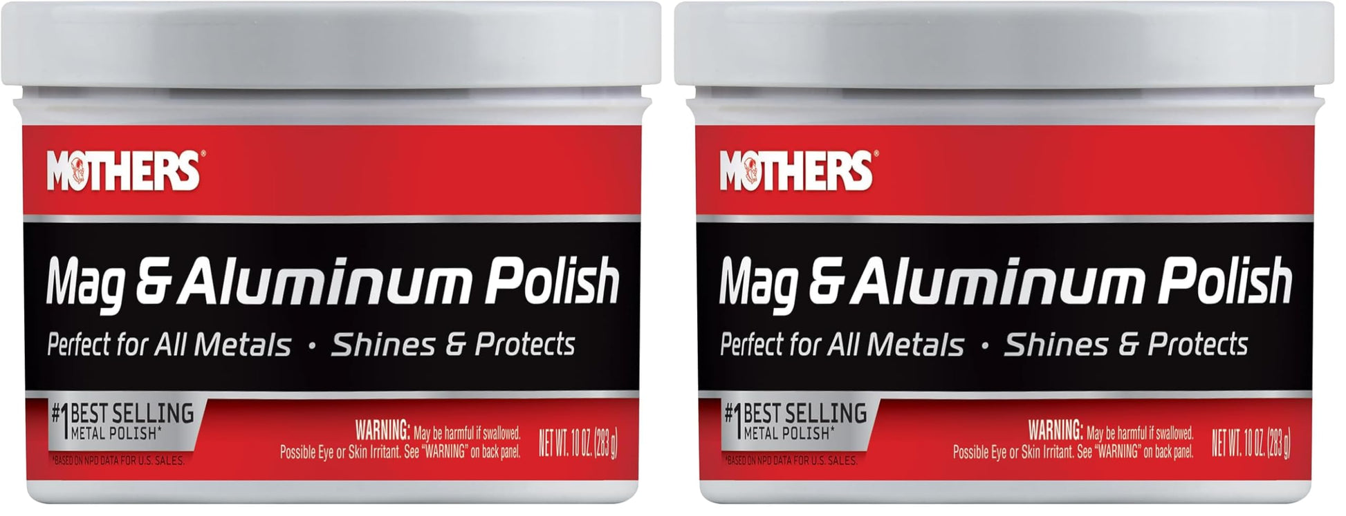 Buy now Mothers Mag & Aluminum Polish, 5 oz. — Brilliant Shine, Easy to Use, For All Uncoated & Unplated Metals Including Aluminum Wheels, Stainless Steel Trim and Exhaust Tips, Brass & More (05100) 10 Fl Oz (Pack of 2) at indiglob india