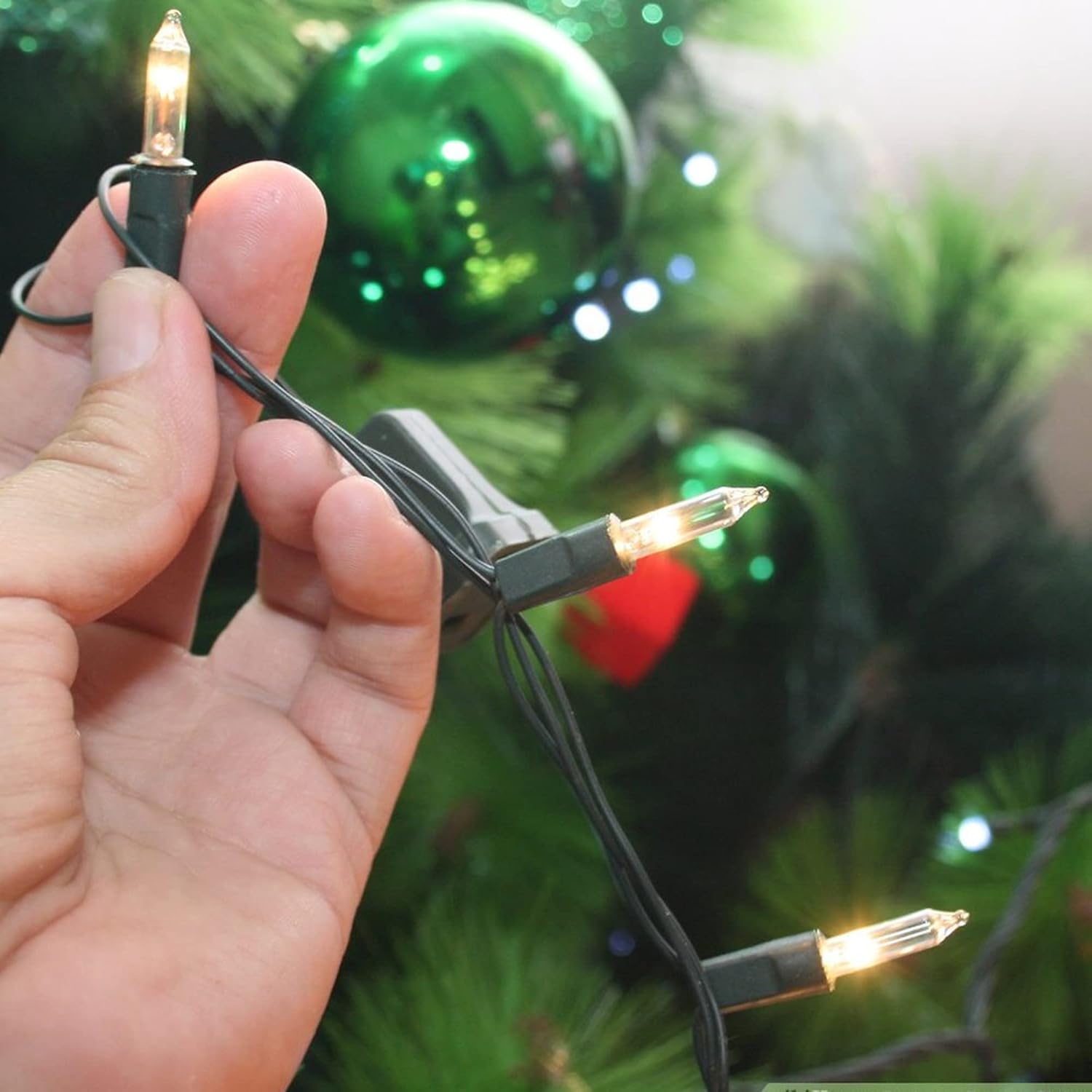 Buy now Dazzle Bright Christmas Mini String Lights, 60FT 300 Incandescent Green Wire Fairy Lights UL Certified Christmas Decorations for Indoor Outdoor Yard Party Xmas Tree Decor, Warm White at indiglob india