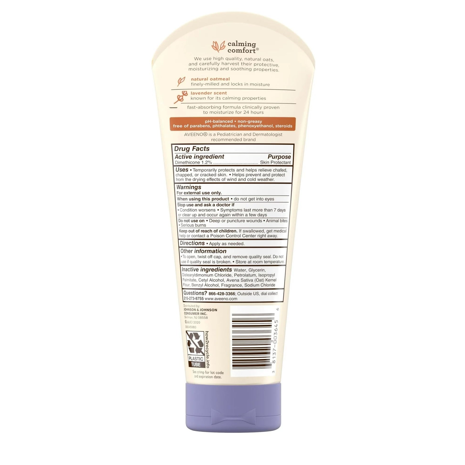 Buy now AVEENO Baby Lavender & Vanilla Calming Comfort Lotion 8 oz ( Pack of 2) at indiglob india