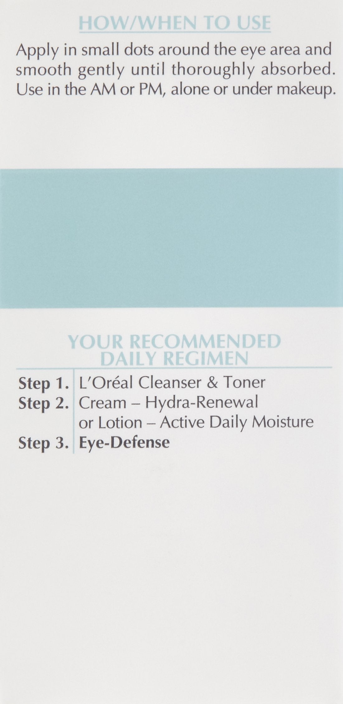 Buy now L'Oreal Paris Dermo-Expertise Eye Defense Eye Cream with Caffeine and Hyaluronic Acid 0.5 oz at indiglob india