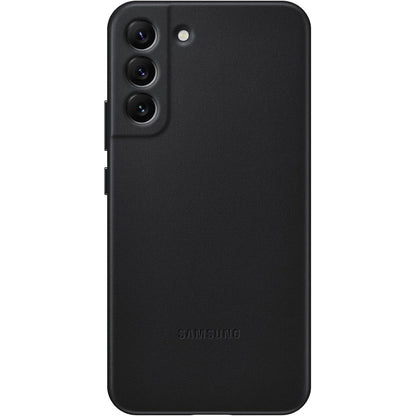 Samsung Electronics Galaxy S22+ Leather Cover, Protective Phone Case, Camera Lens Protection, Shockproof, Premium, Elegant, Slim Design, US Version, Black,EF-VS906LBEGUS