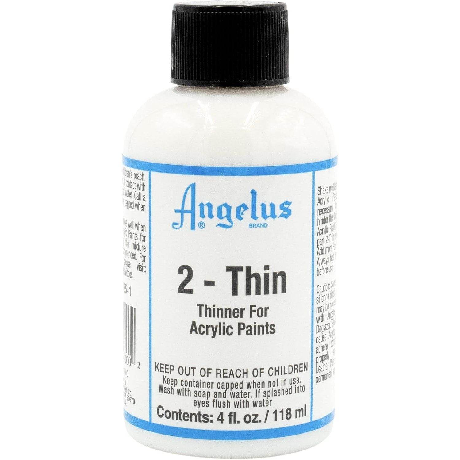 Angelus 2-Thin Acrylic Paint Thinner, 4 fl oz – Ideal for Thinning Acrylic Paints for Airbrush and other Acrylic Applications - My Store