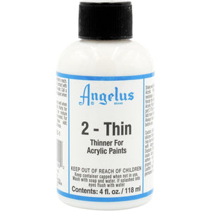 Angelus 2-Thin Acrylic Paint Thinner, 4 fl oz – Ideal for Thinning Acrylic Paints for Airbrush and other Acrylic Applications