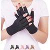DISUPPO Arthritis Compression Gloves Relieve Pain from Rheumatoid, RSI,Carpal Tunnel, Hand Gloves Fingerless for Computer Typing and Dailywork, Support for Hands and Joints (L, Black) - Black