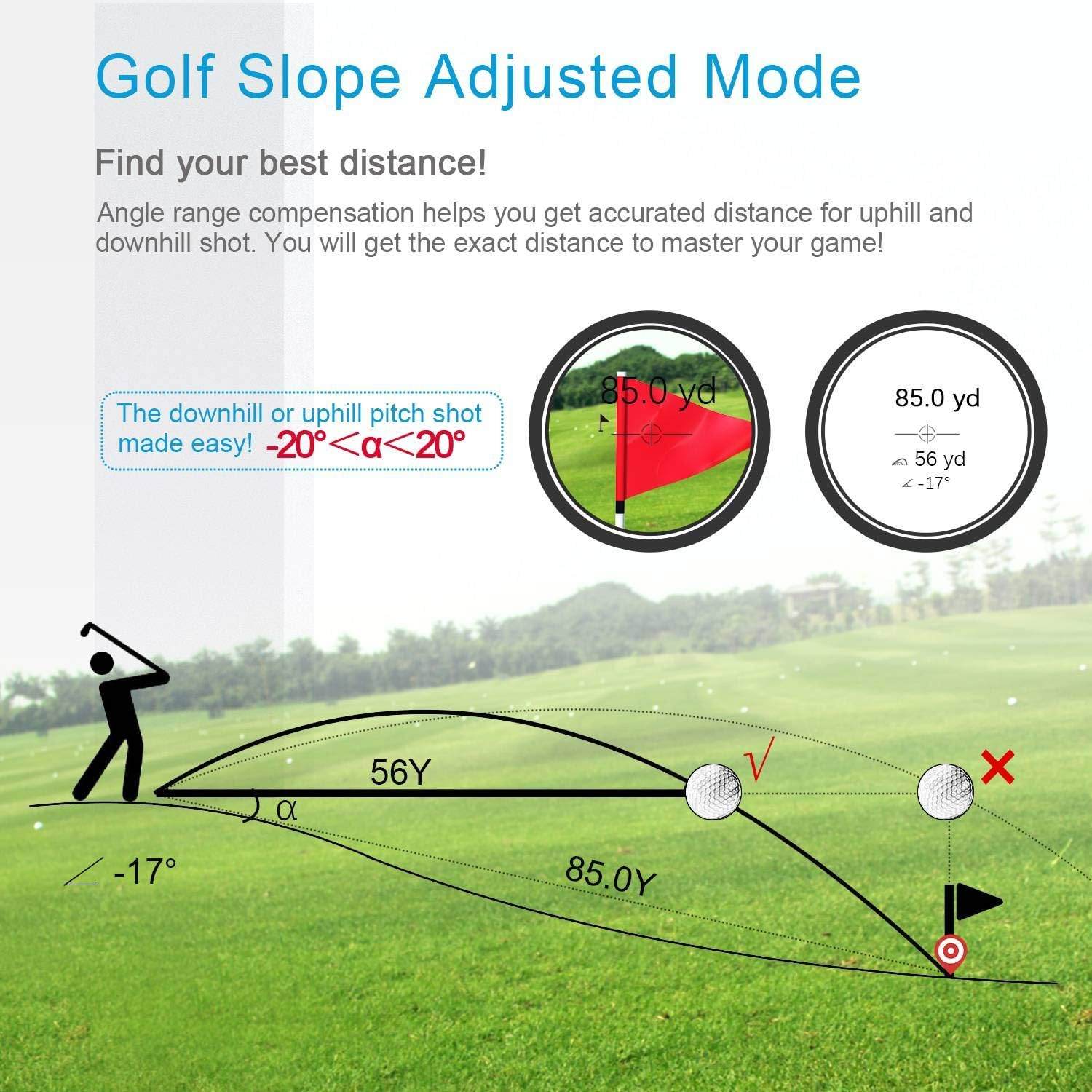 MiLESEEY Golf Rangefinder Laser Binoculars 660 Yard 6X Magnification with Slope/Pin/Scanning Model for Golf Training - My Store