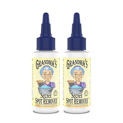 Buy now Grandma's Secret Spot Remover for Clothes - Chlorine, Bleach and Toxin-Free - Fabric Stain Remover Removes Oil, Paint, Blood and Pet Stains – 2 Ounce, Pack of 2 at indiglob india