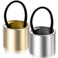 Chuangdi 2 Pcs Gold Hair Cuff Ponytail Hair Ties Holder Rings Silver for Women Gothic Punk Headwear Accessories Including Cuff Metal Circle Band Rope Elastic Clip