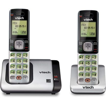 VTech CS6719-2 2-Handset Cordless Phone with Caller ID/Call Waiting, Handset Intercom & Backlit Display/Keypad, Silver