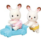 Calico Critters Persian Cat Twins - Two Collectible Figures & Pushcart Accessory Included