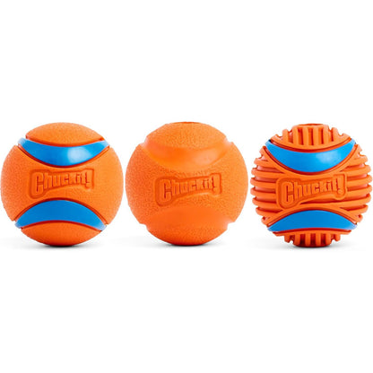Chuckit! Dog Balls - Interactive Dog Toys, High-Bounce Fetch Ball, Ultra and Rugged Balls, Durable - Size Medium, 2.5-inch Diameter, Set of 3