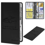 Buy now Leather Car Registration and Insurance Card Holder, Car Document Holder for Cards License with Magnetic Shut (Black, large) Black-Upgraded at indiglob india