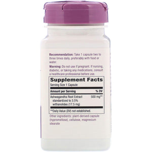 Natures Way, Ashwagandha Standardized Extract, 60 Count