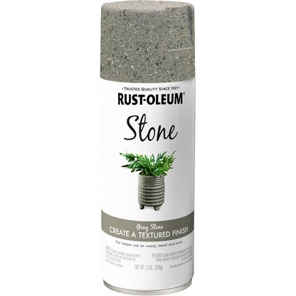 Rust-Oleum 7992830 Stone Creations Spray, 12 oz, Gray Stone