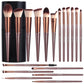 BS-MALL Makeup Brush Set 18 Pcs Premium Synthetic Foundation Powder Concealers Eye shadows Blush Makeup Brushes with black case