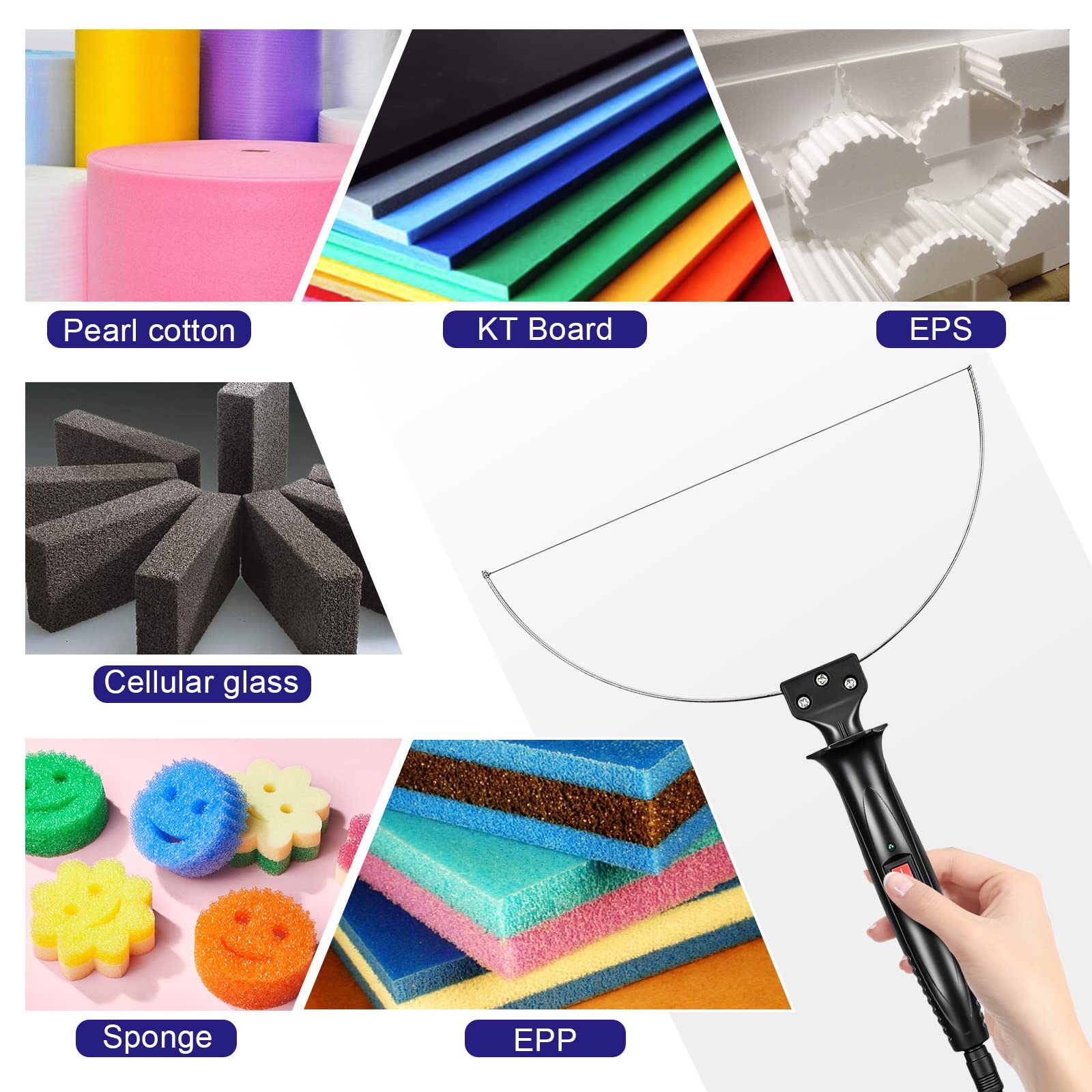 Buy now GOCHANGE 3 in 1 Foam Cutter Electric Styrofoam Cutting Tool, 100-240V / 18W Hot Knife Cutting Tool Foam with Electronic Adaptor for Small Cutting Project, DIY Craft, Foam Carving at indiglob india