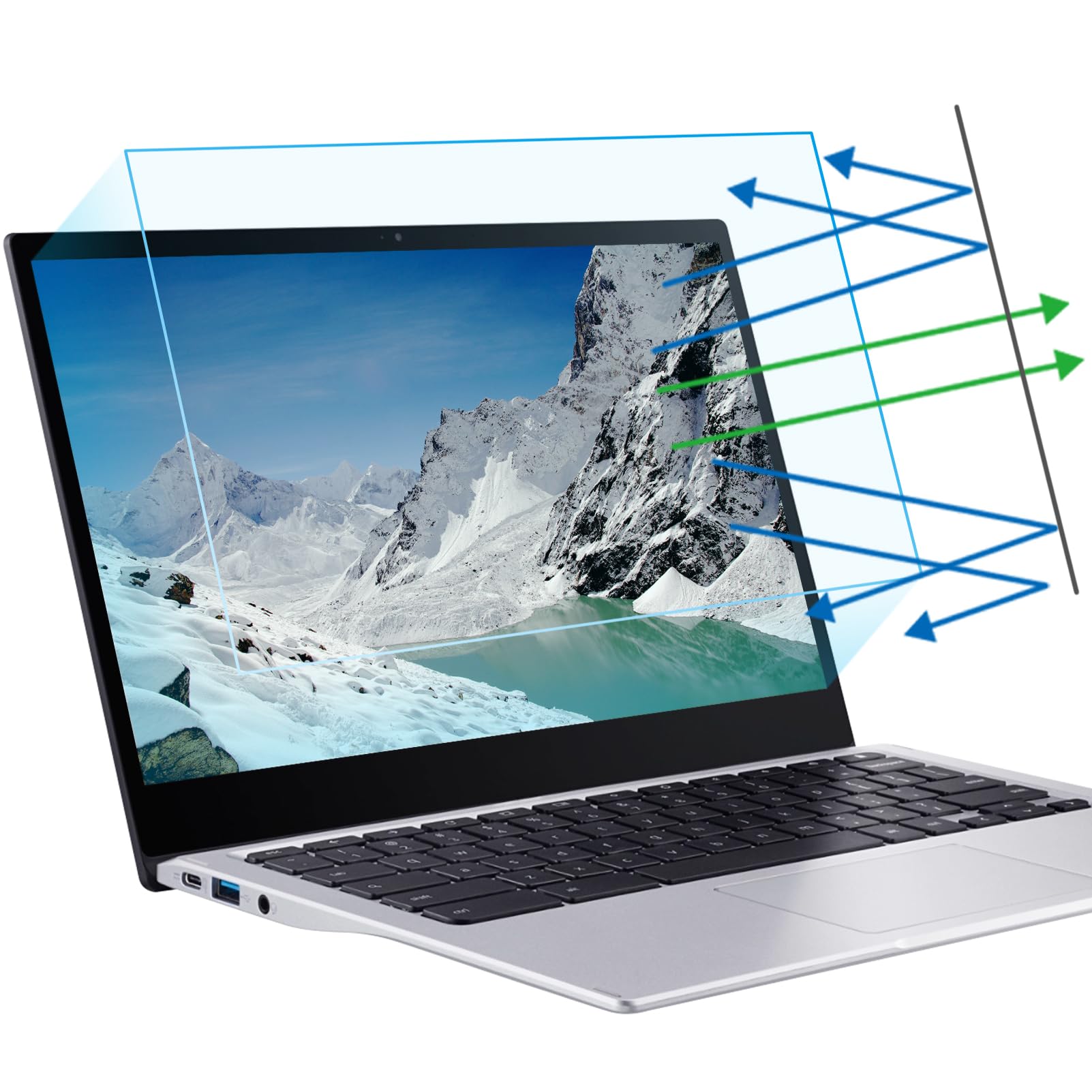 Buy now F FORITO 2-Pack 15.6 Inch Anti Blue Light Laptop Screen Protector, Eye Protection Anti Glare Matte Computer Screen Cover for 15.6" Laptop with 16:9 Aspect Ratio, Reduce Eye Strain and Touch Sensitive at indiglob india
