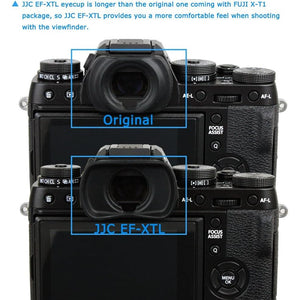 JJC Eyecup Finder Eyepiece EF-XT L Replacement for Fujifilm X-T4 X-T3 X-T2 X-T1 XT4 XT3 XT2 XT1 X-H1 XH1 GFX100 GFX 50S Camera Viewfinder Eyeshade, Replaces Fuji Eye Cup EF-XTS EF-XTM EF-XTL