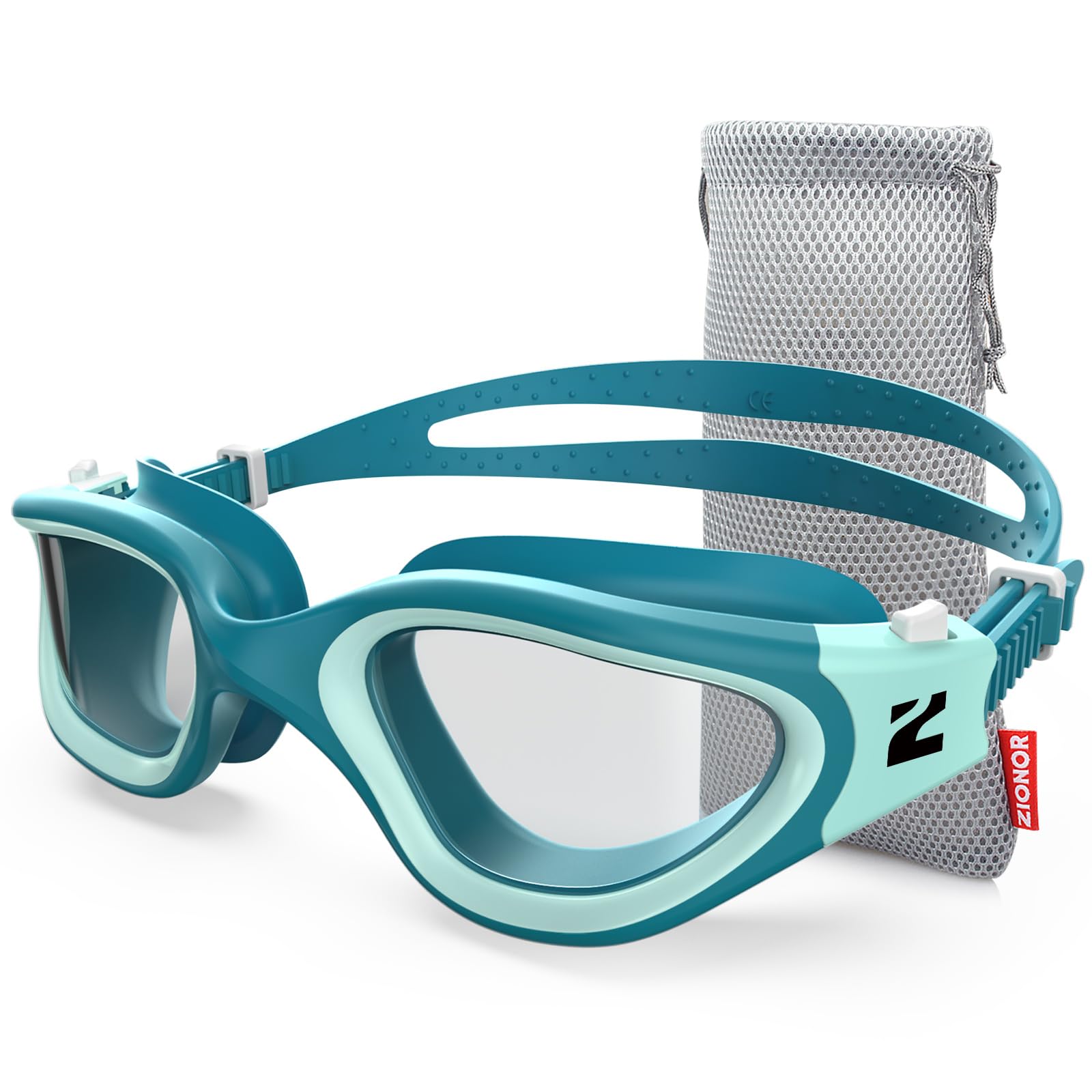 Buy now ZIONOR Swim Goggles, G1 SE Swimming Goggles Anti-Fog for Adult Men Women One Size B2-clear Lens Green Frame at indiglob india