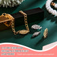 4 Piece Pearl Filigree Necklace Clasp Oval Filigree Fish Hook Clasp Jewelry Slide Bracelet Connectors with Storage Box for Layered Necklaces, Jewelry, Crafts Bracelets, 2 Styles and 2 Colors