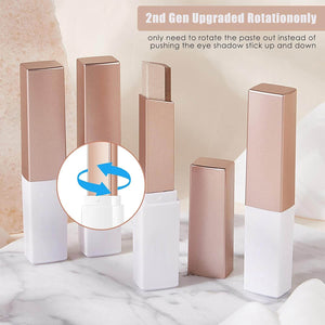 12 Colors Eyeshadow Stick, Double Colors Eye Shadow Stick, Glitter Shimmer Waterproof Gradient Eyeshadow Makeup Stick with Brush, Eyeshadow Brushing Eye Makeup for Eye makeup lovers, 6 Pack - My Store