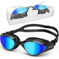 Unisex-Adult Swim Goggles, Polarized Goggles Swimming Men Women, Anti-fog Leak-proof Clear Vision Underwater