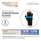 Buy now Copper Fit ICE Compression Gloves Infused with Menthol and Coq10 for Recovery, Black at indiglob india