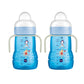 Buy now MAM Trainer Sippy Cup for Toddlers 1-3, 8 oz. Transition Drinking Cup with Extra-Soft Spout, Spill-Free Nipple, and Non-Slip Handles, for Boys 4+ Months, 1 Count at indiglob india